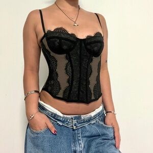 Urban Outfitter- Out From Under Modern Love Corset Size Large Lace Corset